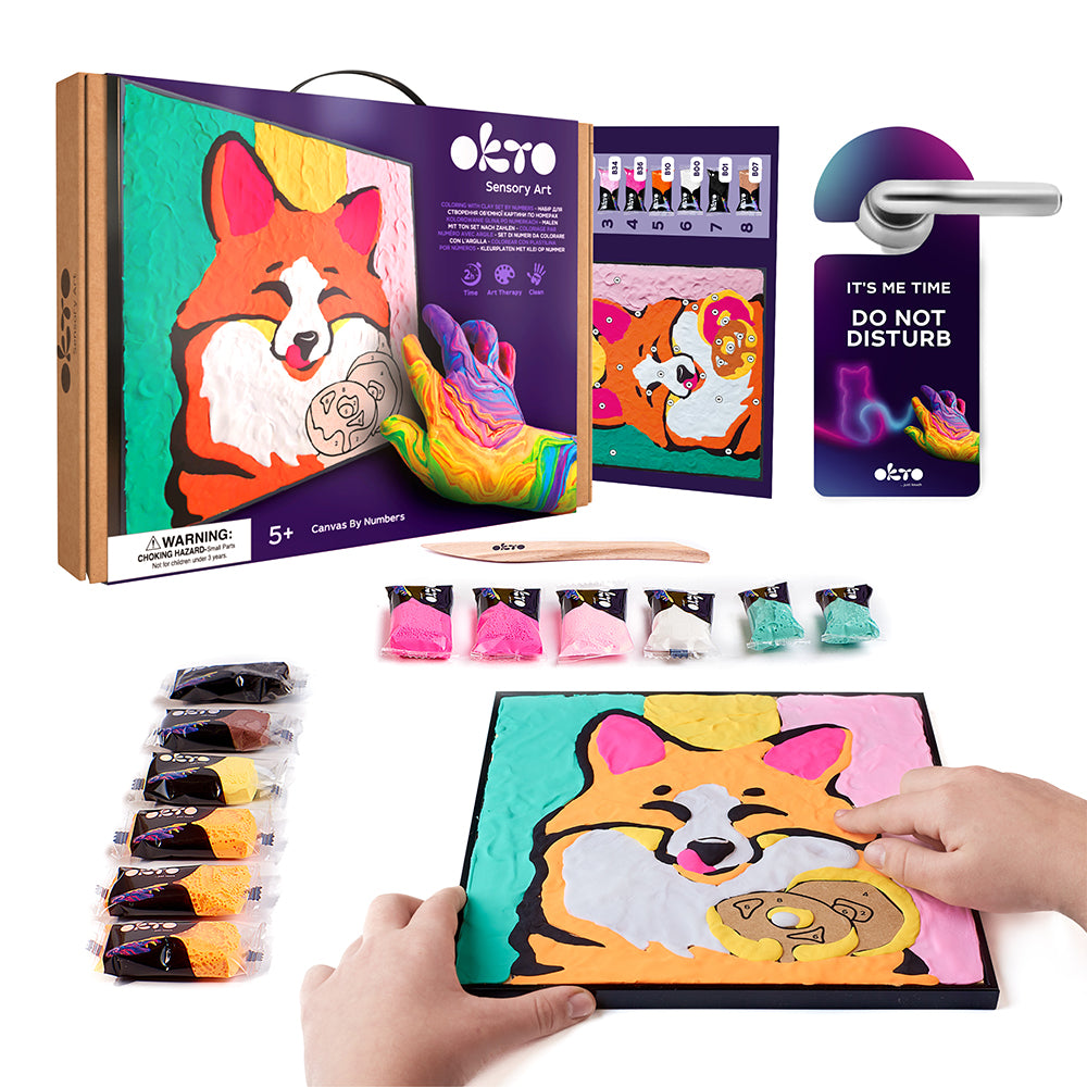Fox Coloring with Clay Set 29cm x 29cm – Okto Clay Australia
