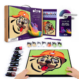 Coloring with Clay Set by Numbers 29x29cm - Pug Dog