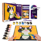 Coloring with Clay Set by Numbers 29x29cm - Cat